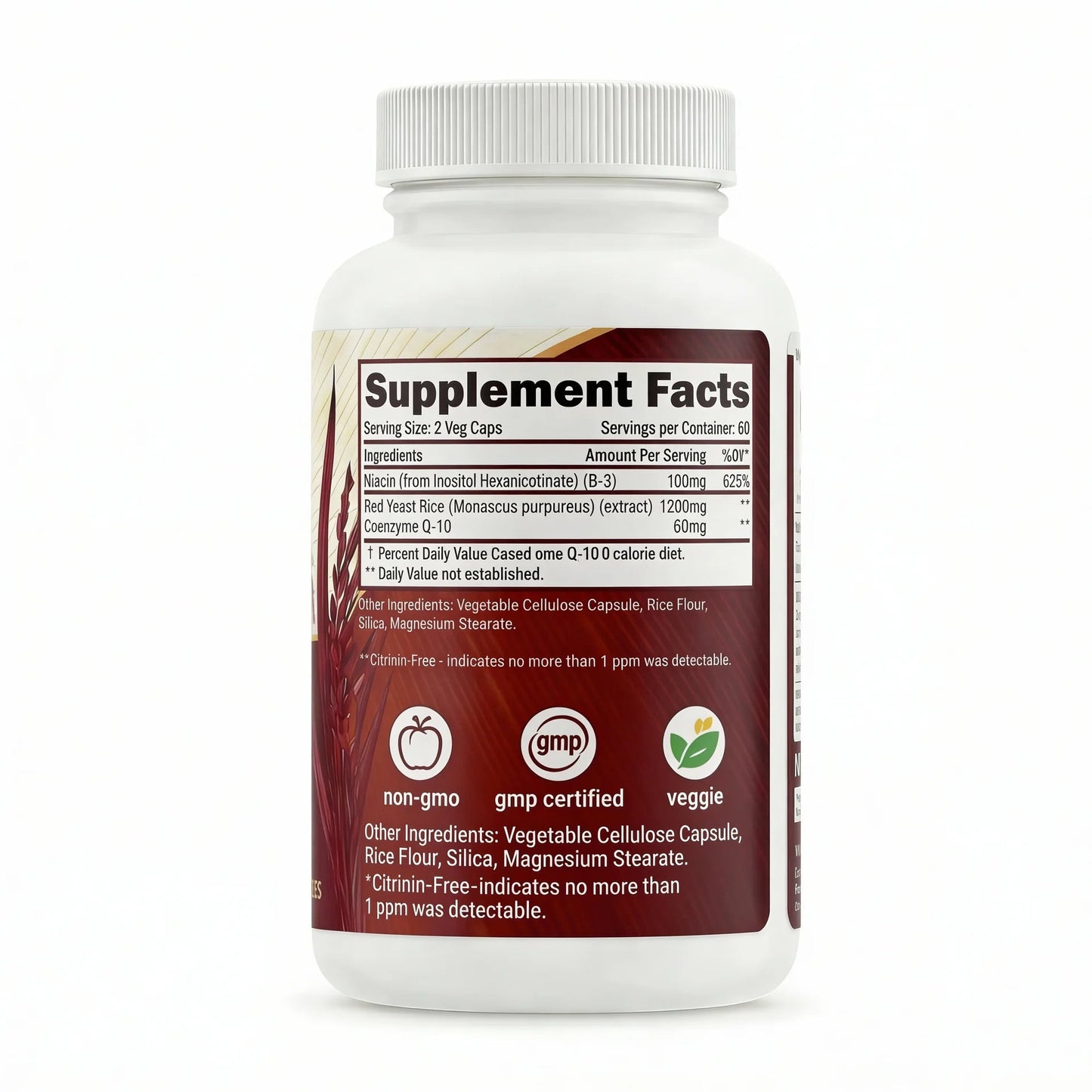 Red Yeast Rice - Ultimate Cholesterol Support & Heart Health - Lemeli
