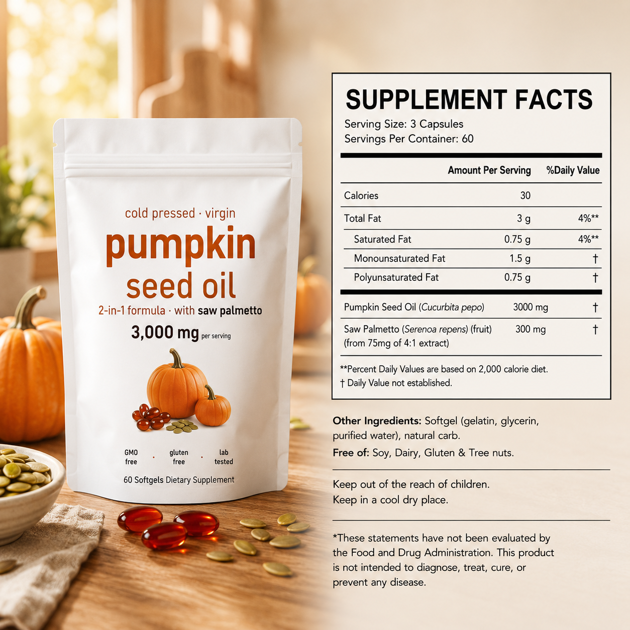 Lemeli Pumpkin Seed Oil Capsules
