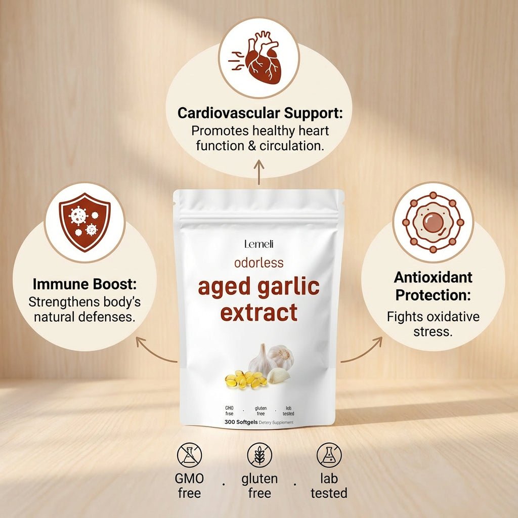 Aged Garlic Extract - 7500mg Odorless - Lemeli