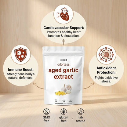 Aged Garlic Extract - 7500mg Odorless - Lemeli