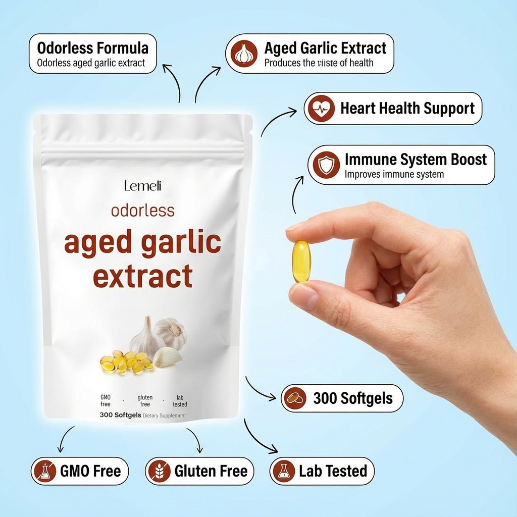 Aged Garlic Extract - 7500mg Odorless - Lemeli