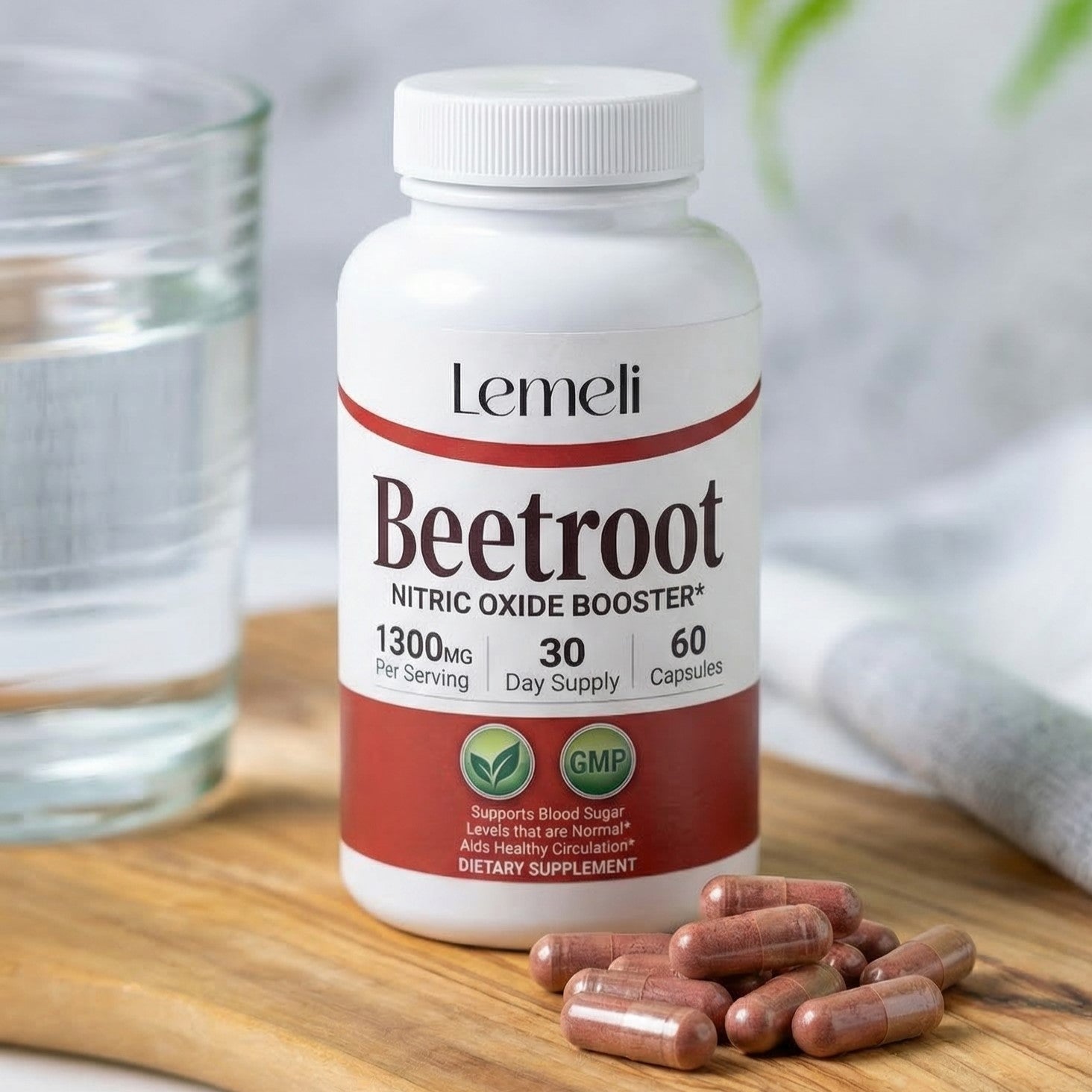 Beetroot 1300mg - Nitric Oxide Booster - Lemeli