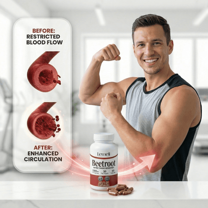 Beetroot 1300mg - Nitric Oxide Booster - Lemeli