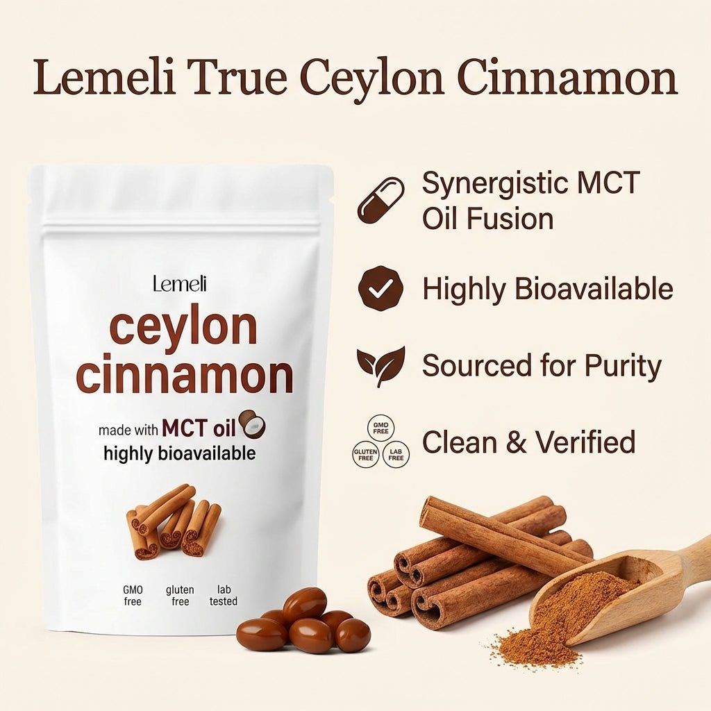 Ceylon Cinnamon 7200mg Equivalent with MCT Oil - Lemeli