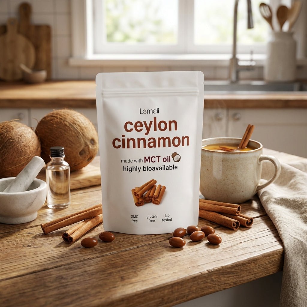 Ceylon Cinnamon 7200mg Equivalent with MCT Oil - Lemeli
