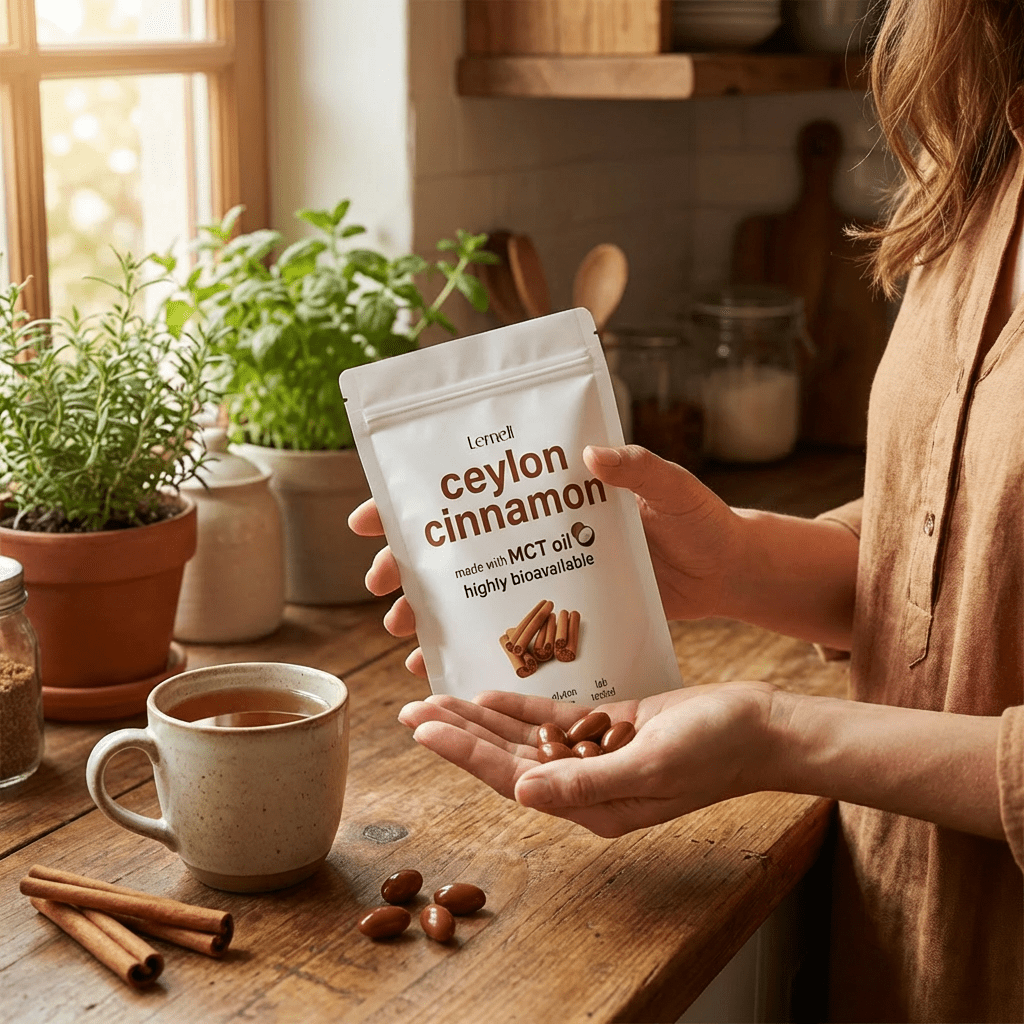 Ceylon Cinnamon 7200mg Equivalent with MCT Oil - Lemeli