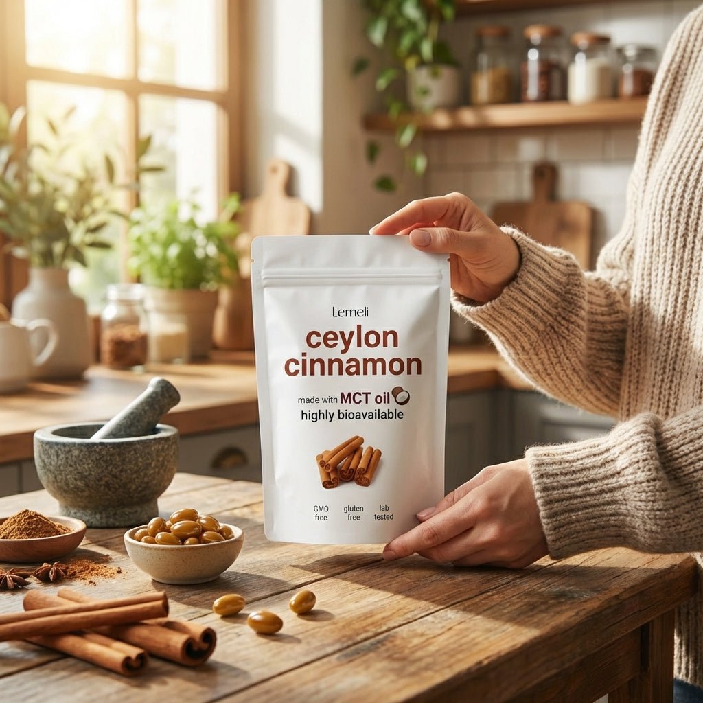 Ceylon Cinnamon 7200mg Equivalent with MCT Oil - Lemeli
