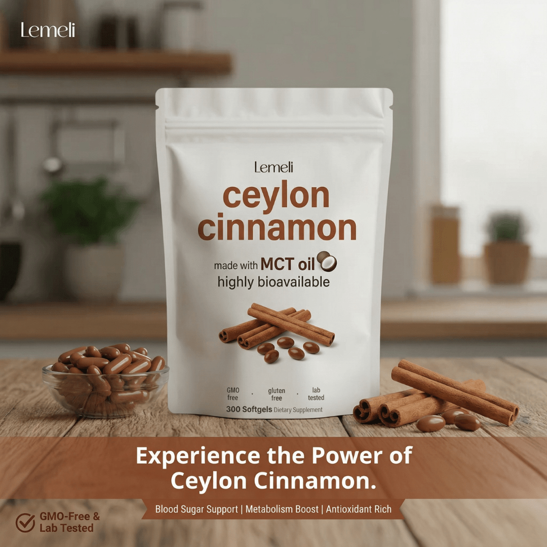 Ceylon Cinnamon 7200mg Equivalent with MCT Oil - Lemeli