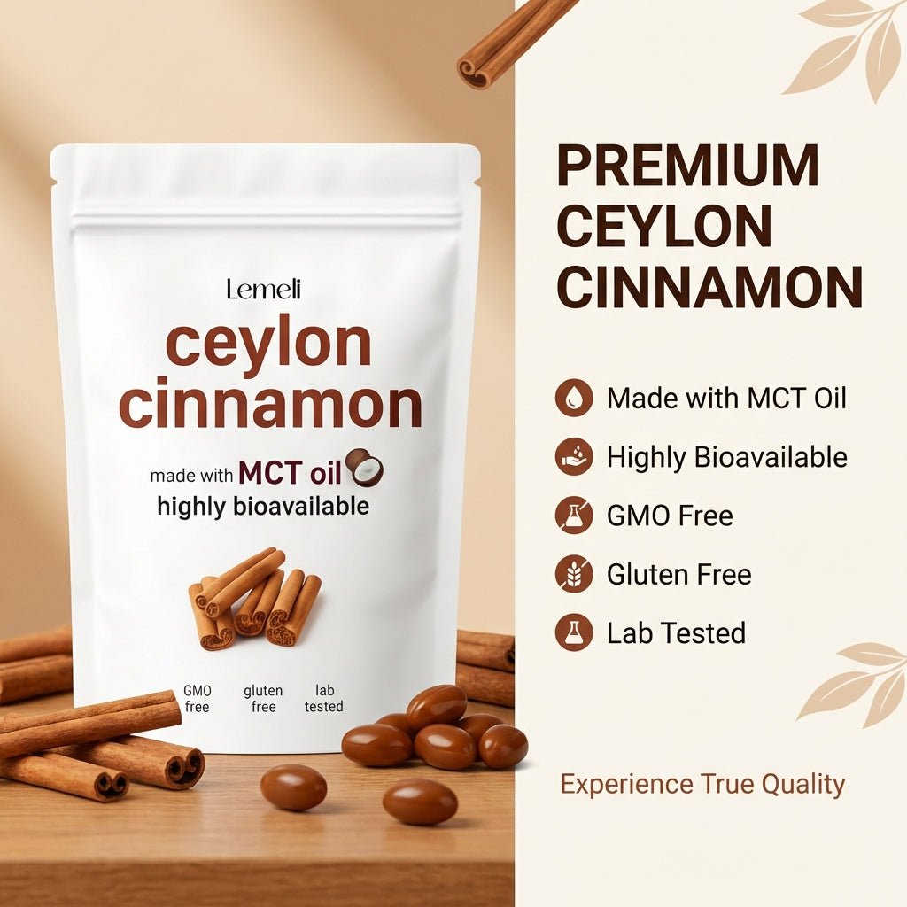 Ceylon Cinnamon 7200mg Equivalent with MCT Oil - Lemeli