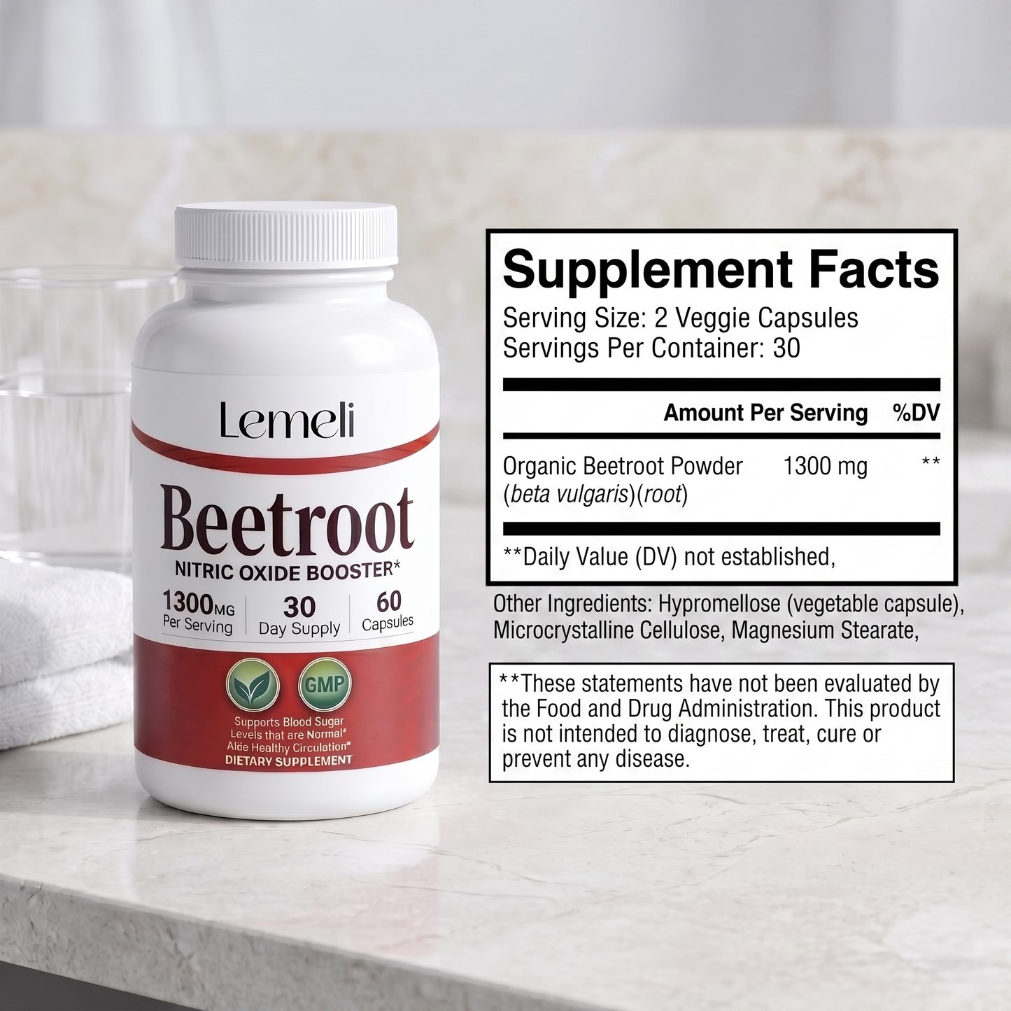 Beetroot 1300mg - Nitric Oxide Booster
