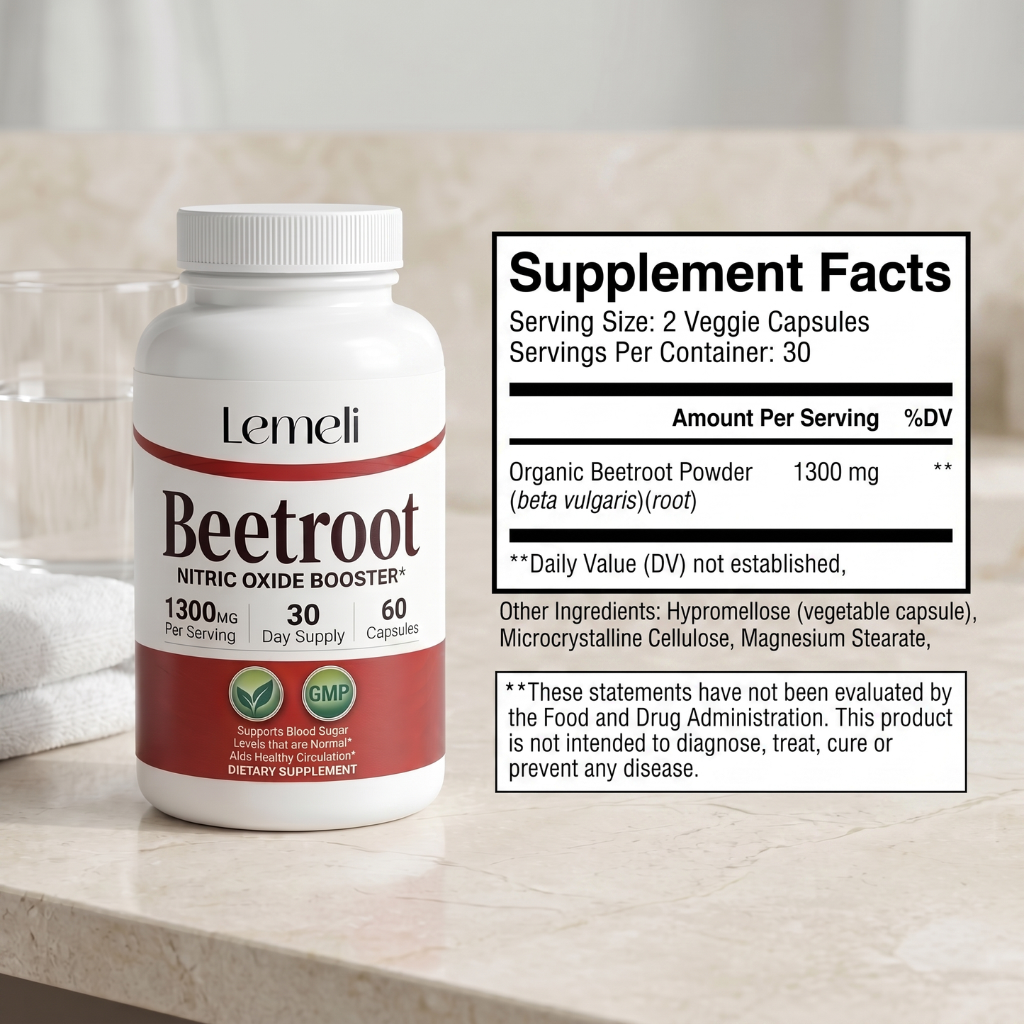 Beetroot 1300mg - Nitric Oxide Booster