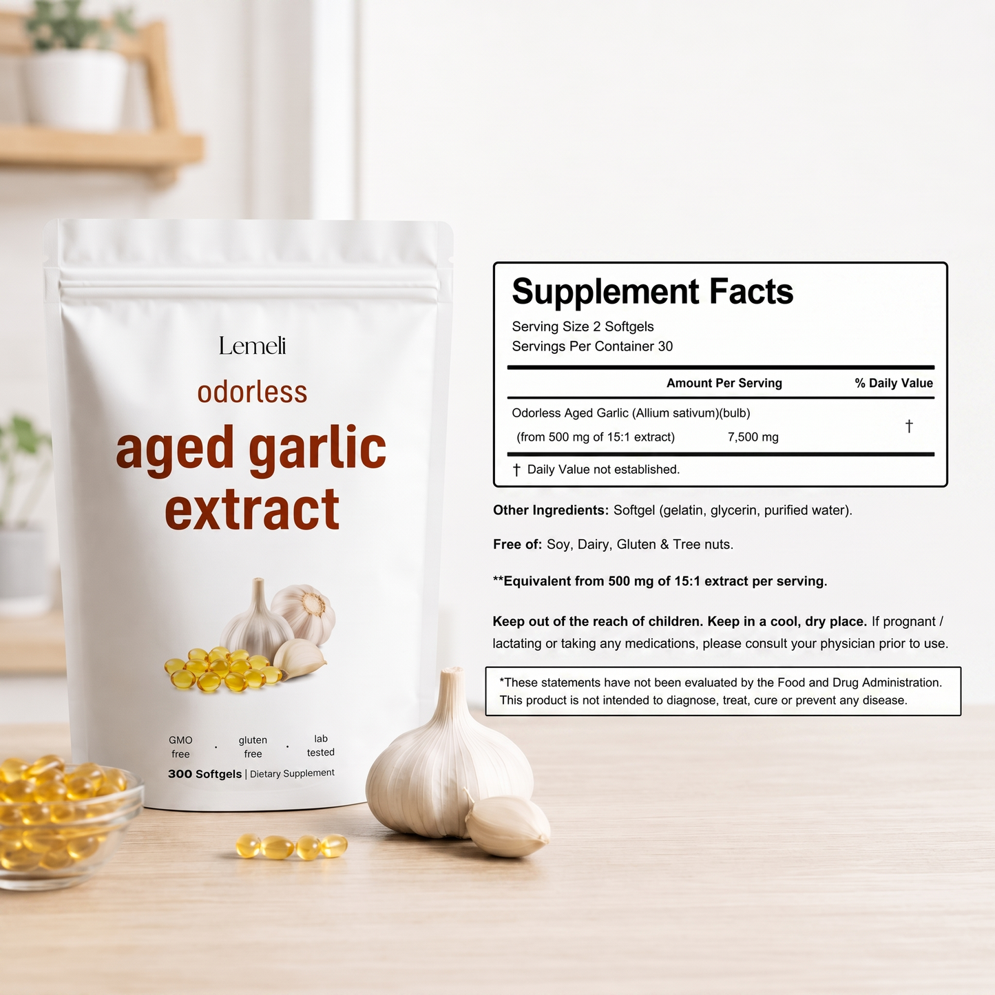 Aged Garlic Extract - 7500mg Odorless
