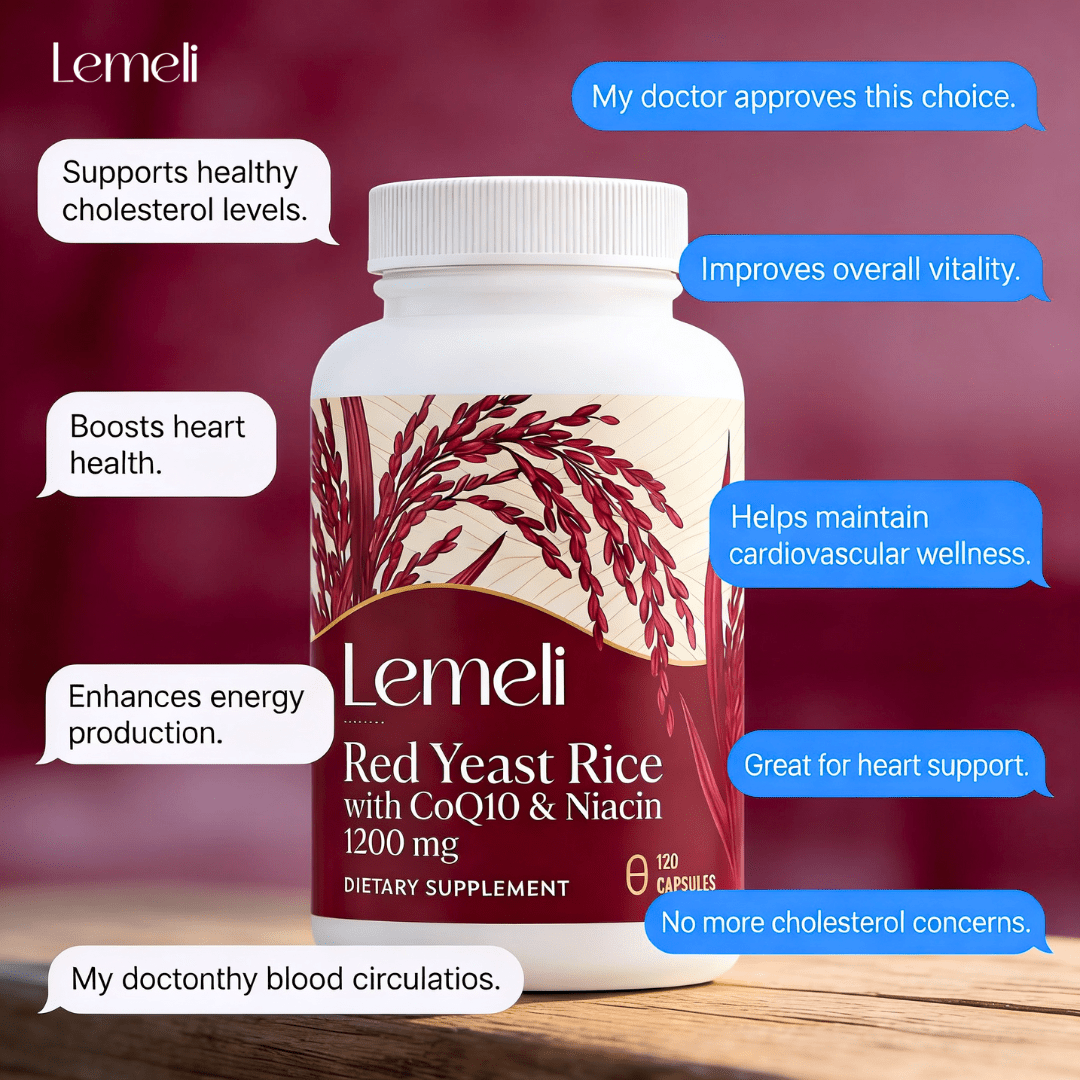 Red Yeast Rice - Ultimate Cholesterol Support & Heart Health - Lemeli