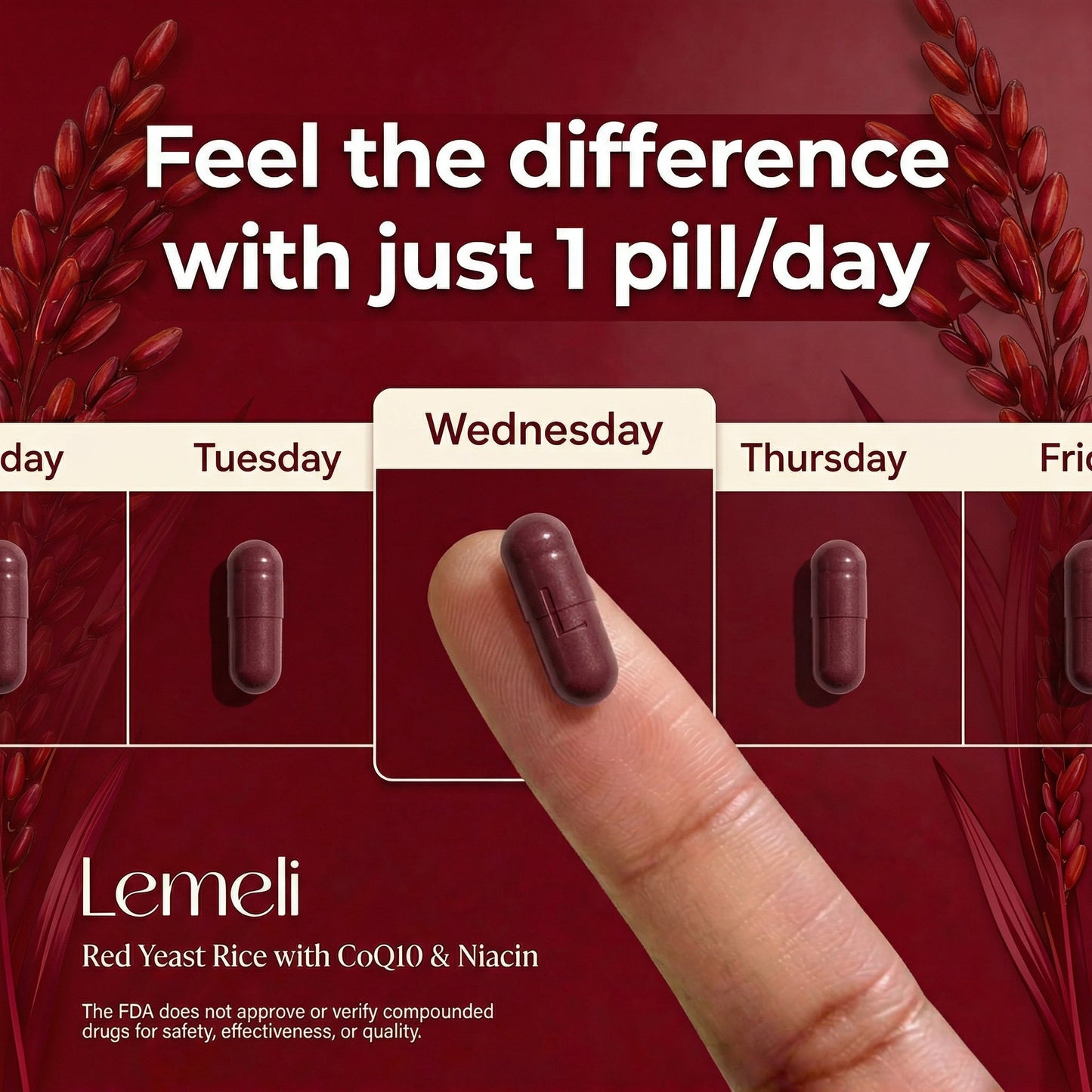 Red Yeast Rice - Ultimate Cholesterol Support & Heart Health - Lemeli