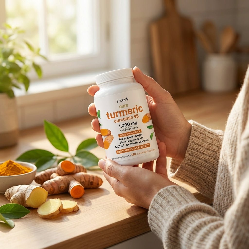 Turmeric Curcumin Herbal Complex Black Pepper & MCT Oil – 120 Capsules - Lemeli