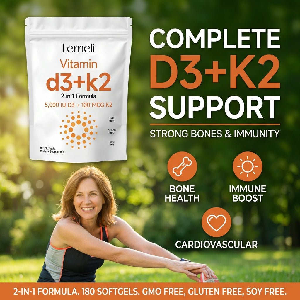 Vitamin D3+K2 the 2 - in - 1 Formula - Lemeli