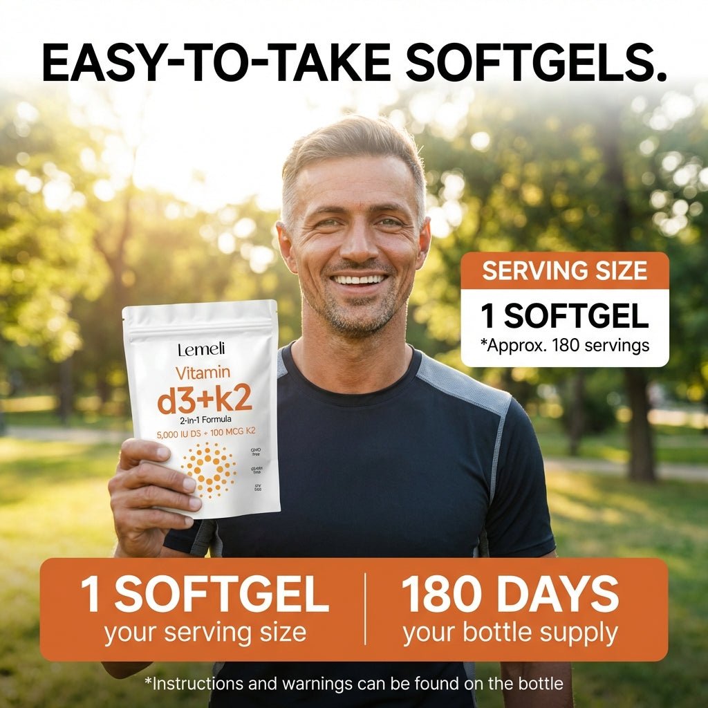 Vitamin D3+K2 the 2 - in - 1 Formula - Lemeli